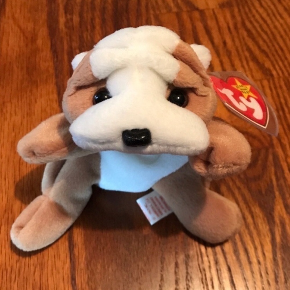 WRINKLES, the baby bulldog Ty beanie baby. NWT
